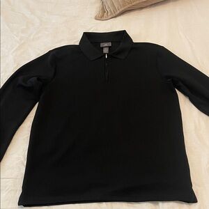 H&M Black Slim Fit Polo with Zip